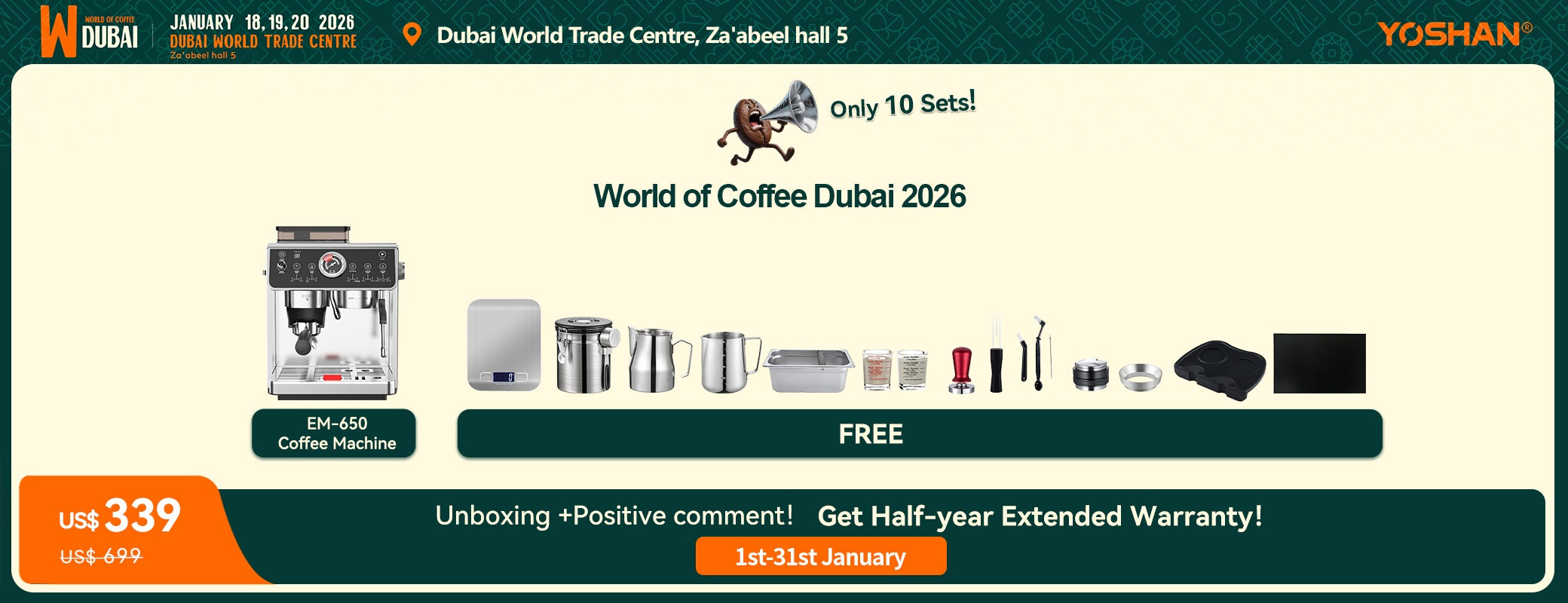EM-650 2-in-1 Coffee Machine Package Deal