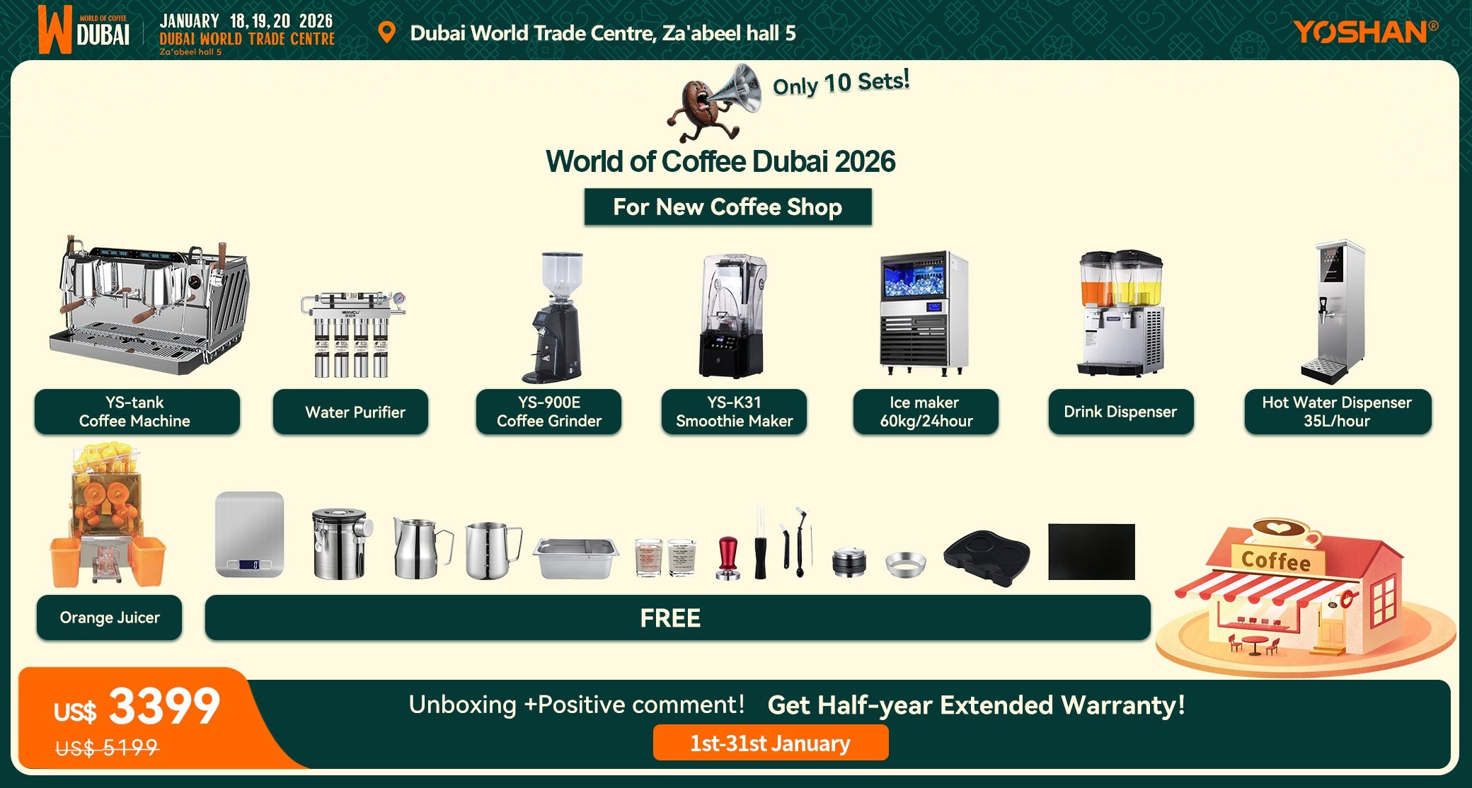 Newest Coffee Machine YS-Tank Package Deal – 3